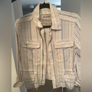ZADIG&VOLTAIRE IVORY STRIPED JACKET